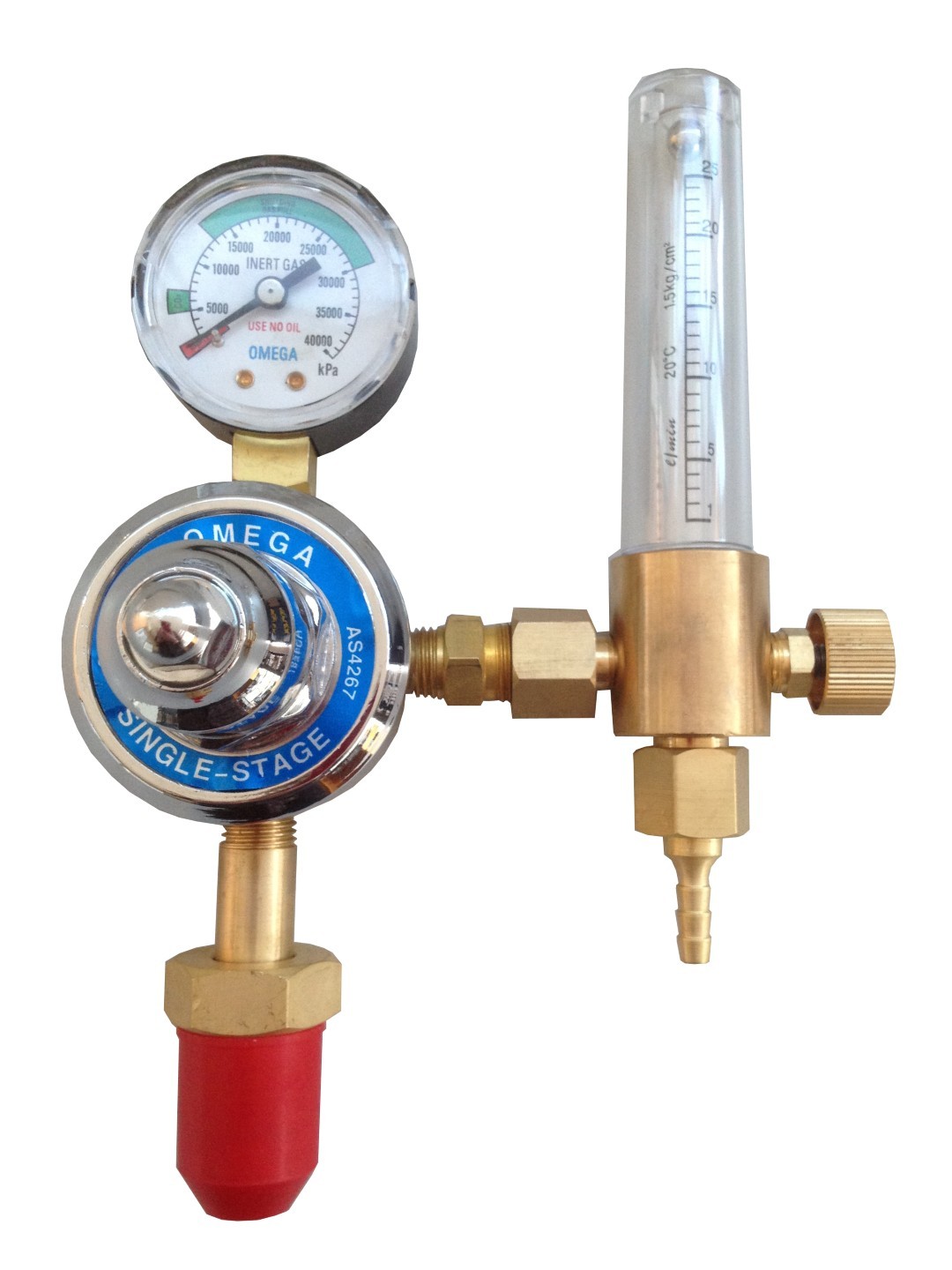Argon regulator / Flow meter MIG TIG Omega