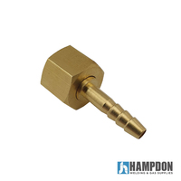 5/8 UNF Regulator Brass Barb fitting for 5mm Hose - Nut and Barb