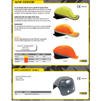 Dodge Bump Cap - 70mm Peak - Neon Orange - Head Protection Hard Hat