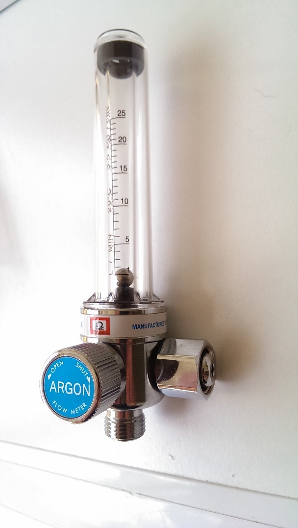 Argon Flow meter 0 25 LPM Chrome Premium Flowmeter