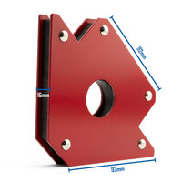 50 LBS Magnetic Square Welding Holder Clamp - 45 | 90 | 135 Degree Angle - 1 Each