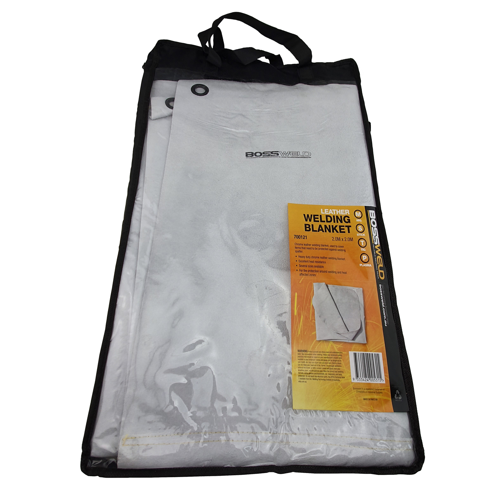 BossSafe 2.0m x 2.0m Leather Welding Blanket Bossweld