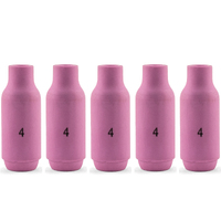 TIG Ceramic Cup / Nozzle #4 - 5 Each - WP 17 / 18 / 26