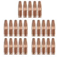 25 Pack of 1.6mm Fronius Style MIG Contact Tips - M10 x 10 x 1.6mm 