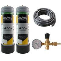 Disposable ARGON Gas Bottle 2.2 Litre - 2 x Bottle Combo Kit