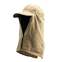 Legionnaire Hat with Throat Cover – Khaki – One Size Fits All