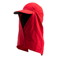 Legionnaire Hat with Throat Cover – Red – One Size Fits All
