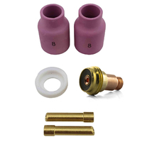TIG Gas Lens Saver Collet Body STUBBY 6 Piece Mini KIT - 2.4mm - WP 17|18|26