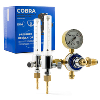COBRA Argon Side Entry Purge Regulator - 2 x Flow Meters for Purging Gas Dual Flow