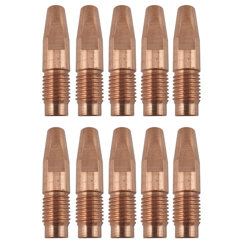 10 Pack of 0.8mm Fronius Style MIG Contact Tips - M10 x 10 x 0.8mm 