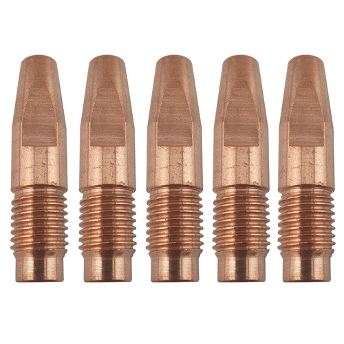 5 Pack of 0.8mm Fronius Style MIG Contact Tips - M10 x 10 x 0.8mm 