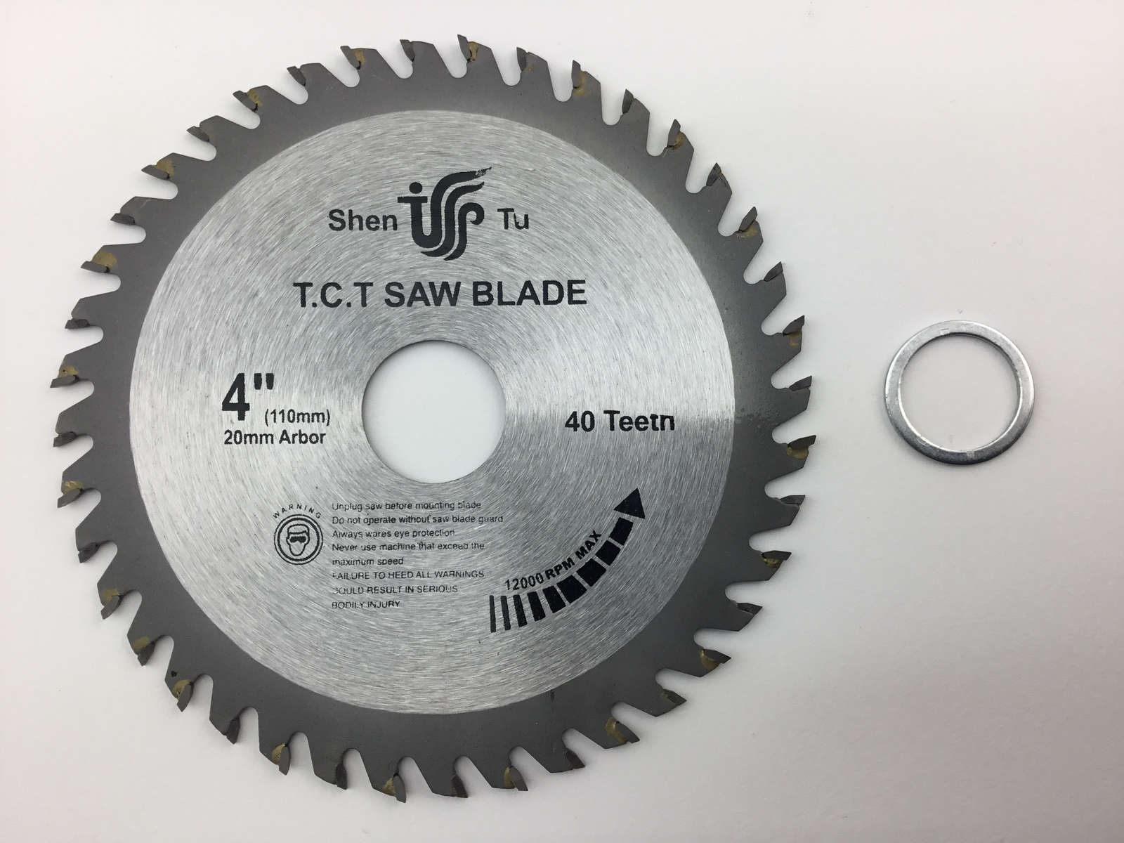 1 x Aluminium Cutting Blade Disc 4" (100mm) Carbide Tip 40T Grinder Saw TCT