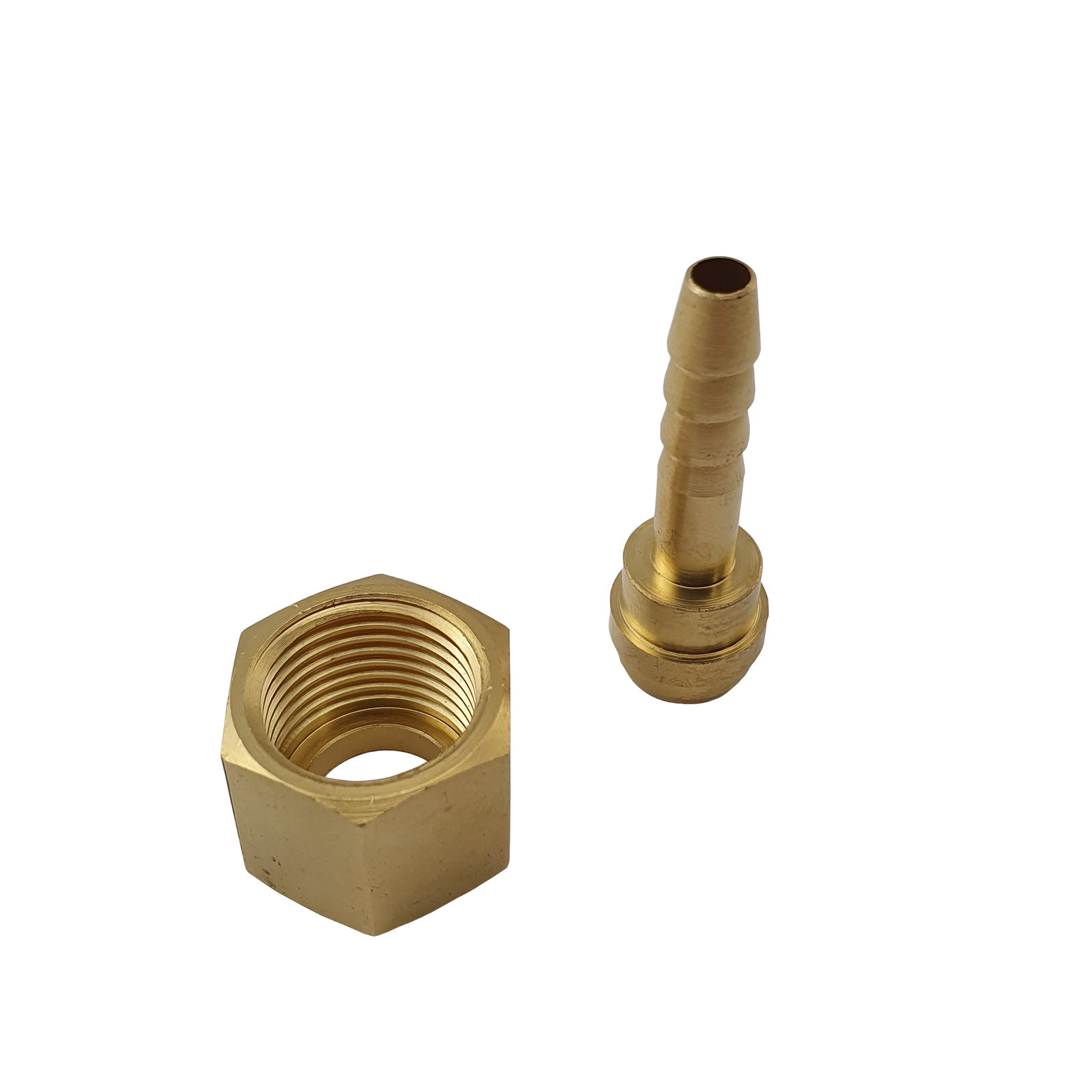 HongBoW Hardware 5 Pcs Brass Hose Fitting,Connector,Hose Barbed Adapter 3/8 Barb x 1/4 NPT Male Pipe Thread O.D: 0.54 