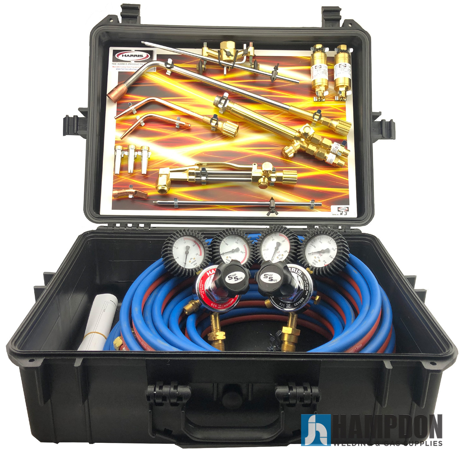 Harris Oxygen / Acetylene Professional Gas Kit with 825 Regualtors