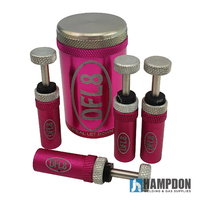 DFL8 Automatic Tyre Deflators - Pink - Set & Forget - 5 to 30PSI - Set of 4