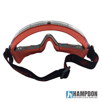 12 x Fire Rated & High Temp Safety Goggles - Frontline - Red Clear Lens