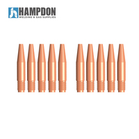 Tweco Style 14T45 TAPERED MIG Contact Tips 1.0mm - 10 Each