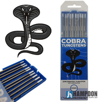 1.6mm Zirconiated TIG Tungsten Electrodes 10 Each - White Tip