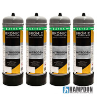 4 x Bromic Disposable Nitrogen Mix Food Grade Cylinder 2.2L Value Pack