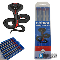 2.4mm 2% Thoriated TIG Tungsten Electrodes 10 Each - Red Tip