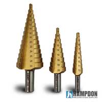 Bordo 3 Piece Metric Savage HSS TiN Coated Step Drill Set 4mm-30mm