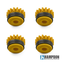 4 x Kemppi MIG Drive Feed Roller - V Groove 1.4-1.6/2.0 Yellow - 3133820