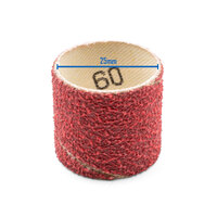 Klingspor 60 Grit CS 410 X 25mm x 25mm Spiral Bands for Stainless Steel - 10 Each