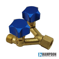 Argon/Oxygen Hose/Fuel Hose Y Piece with Valve Splitter Connector R121 Twin Pack