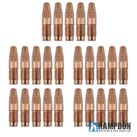 25 Pack of 1.2mm Fronius Style MIG Contact Tips - M10 x 10 x 1.2mm 