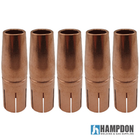 Fronius Style MIG Gas Nozzle / Shroud 15mm Ø - 79mm Long - 5 Pack
