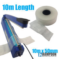10m of Heat Seal Shrink Poly Tubing 50mm x 50um for Heat Sealers - 10 Meters