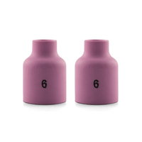 WP-17 | 18 | 26 TIG Ceramic Cup / Nozzle STUBBY #6 Gas Lens - 2 Each