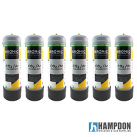 4x Disposable Gas Bottle - Argon / Co2 - 2.2 Litre