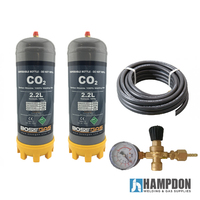 Disposable Gas Bottle Combo PURE CO2 - 2 Bottle Kit