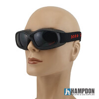 Heat and Fire Resistant Goggles Black with Smoke AntiFog Lens