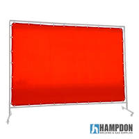 Red Welding Screen / Curtain - 1.8m x 3.4m