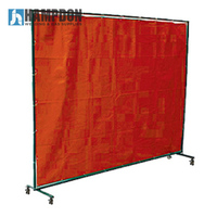 2.0 x 2.0m Red Welding Curtain / Screen and frame Combo 2m 