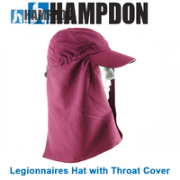 Legionnaire Hat with Throat Cover – Maroon – One Size Fits All