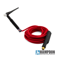 CK17 8m 150A Super Flex TIG Torch with Flex Head - Kemppi TIG Connection