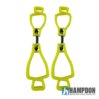 Neon Yellow Glove Clip - Interlock Design - 20 Each