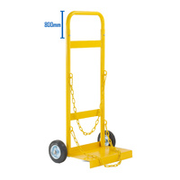 D Size Gas Cylinder Bottle Trolley Telescopic with Rubber Wheels