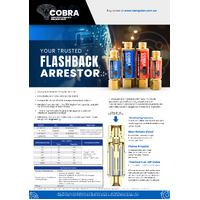 COBRA Fuel Gas Flashback Arrestor - Quick Connect Coupler - Regulator End