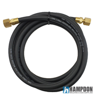 10m Inert Argon Gas Hose 5mm with 5/8 UNF Reusable Fittings