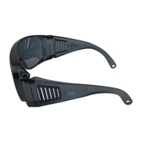 Industrial Safety Glasses Alpha Over Specs - 12 Pack - Smoke Lens