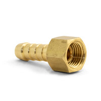 1/4 BSP Nut and Tail Brass Barb fitting for 5mm Hose - Fits Lincoln Powercraft 200M K69074 - 1 Each