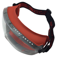 12 x Fire Rated & High Temp Safety Goggles - Frontline - Red Clear Lens