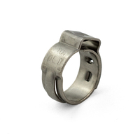 Oetiker style Stainless Single Ear Clamps - Stepless - 8.3mm-10mm - 10 Pack