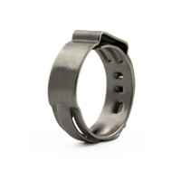 Oetiker style Stainless Single Ear Clamps - Stepless - 15.3 - 18.5mm - 10 Pack 