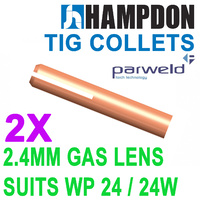 TIG Collets - 2 pack - 2.4mm GAS LENS - WP-24