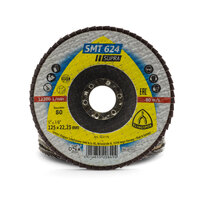 Klingspor SMT 624 Supra Flap Disc 80 Grit 125mm x 22.23mm - 10 Each